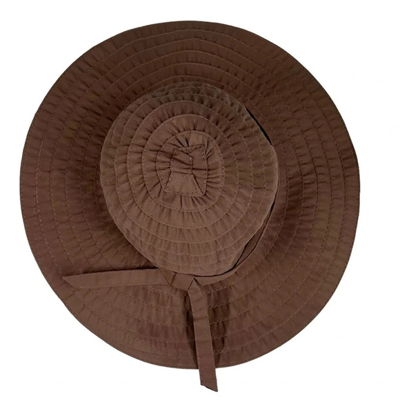 SCALA Brown Layered Fabric 3 1/2” Brim - Picture 3 of 8